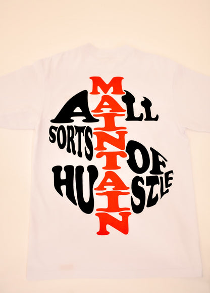 "’MASH’ MONEY SIGN" TEE (WHITE/RED)