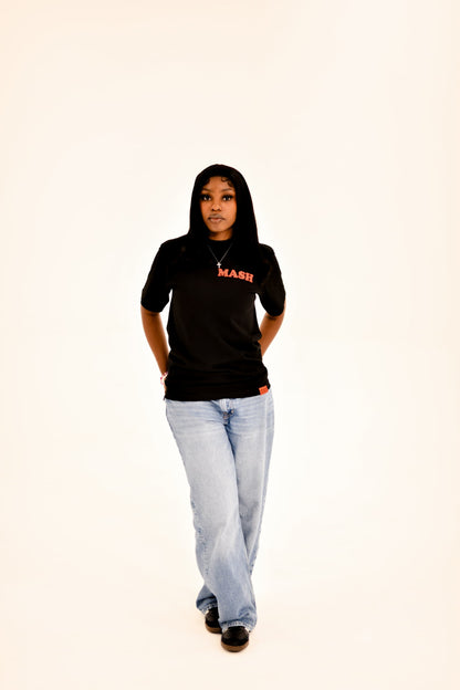 "’MASH’ MONEY SIGN" TEE (BLACK/RED)