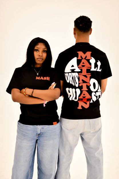 "’MASH’ MONEY SIGN" TEE (BLACK/RED)