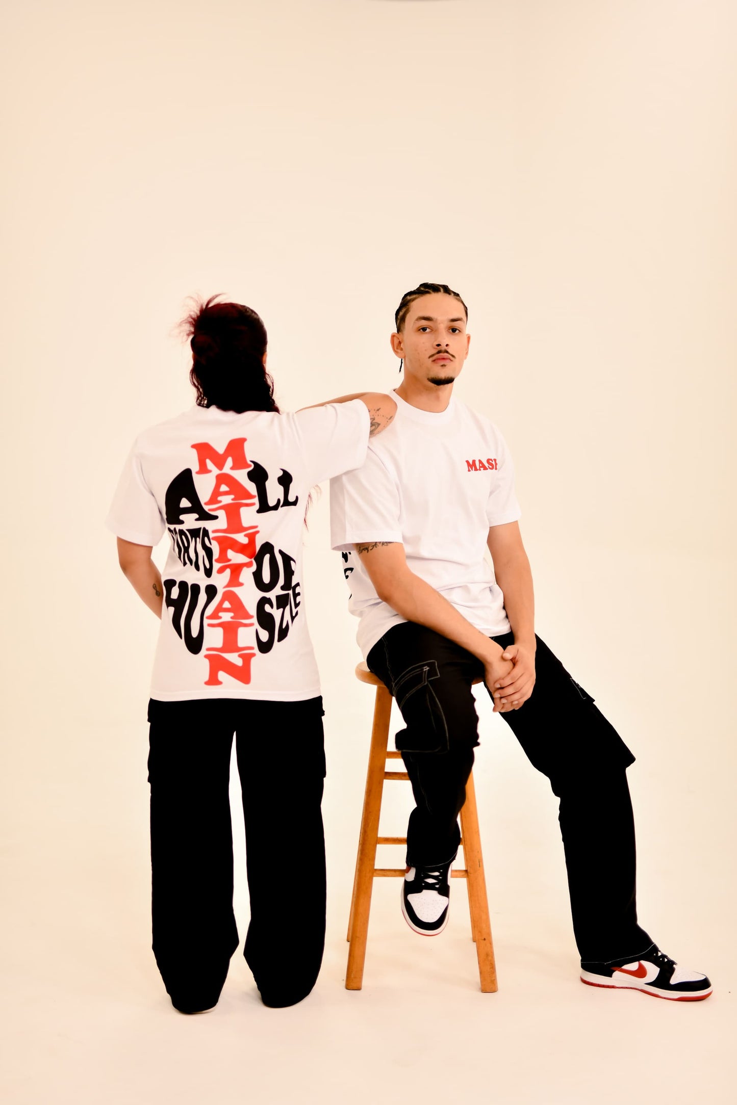 "’MASH’ MONEY SIGN" TEE (WHITE/RED)