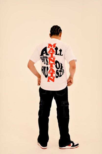 "’MASH’ MONEY SIGN" TEE (WHITE/RED)